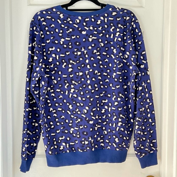APC Leopard Print Sweatshirt in Blue - Picture 2 of 4